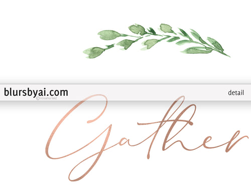 Printable Thanksgiving decoration, Gather and Thankful for, set of two - Personal use