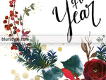 Printable Christmas decorations: It's the most wonderful time of the year with red florals