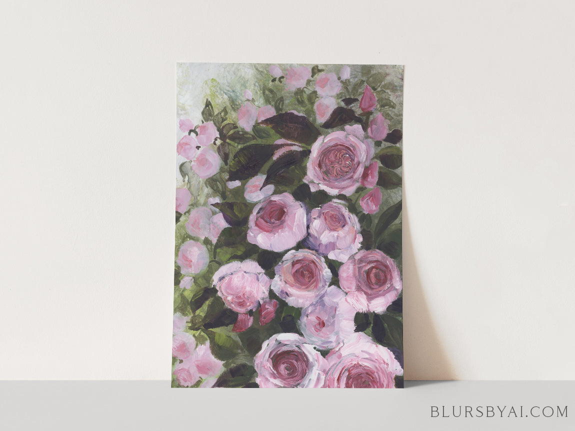 Aurorie painterly roses art print