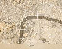 Personalized vintage (but current) city map as art print on paper