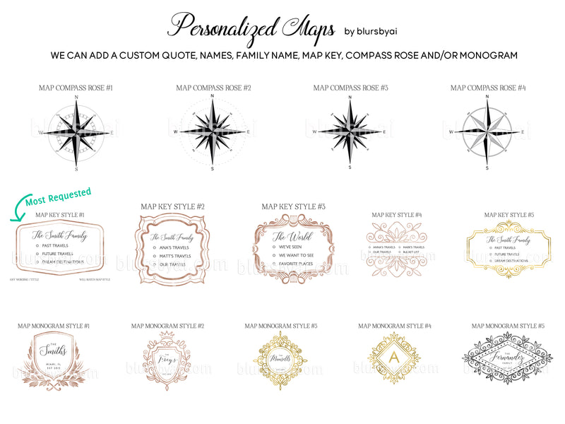 Custom map print: world map with countries and states in brown and cream. "Earth tones"