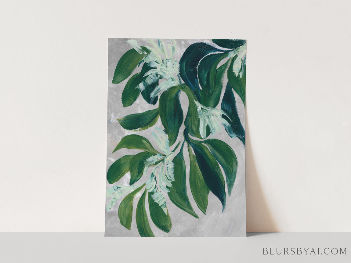 Yoon painterly leaves bouquet art print