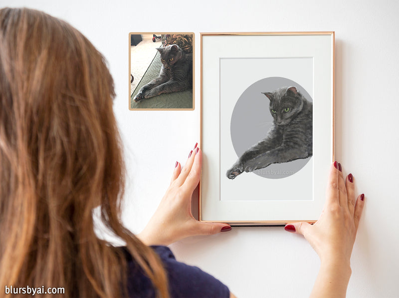 Printable pet portrait