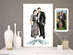 Printable family portrait in watercolor
