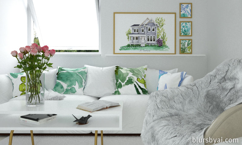 Printable house portrait