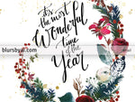 Editable pdf Christmas card template: It's the most wonderful time of the year!