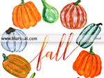 Wreath of pumpkins printable art - Personal use