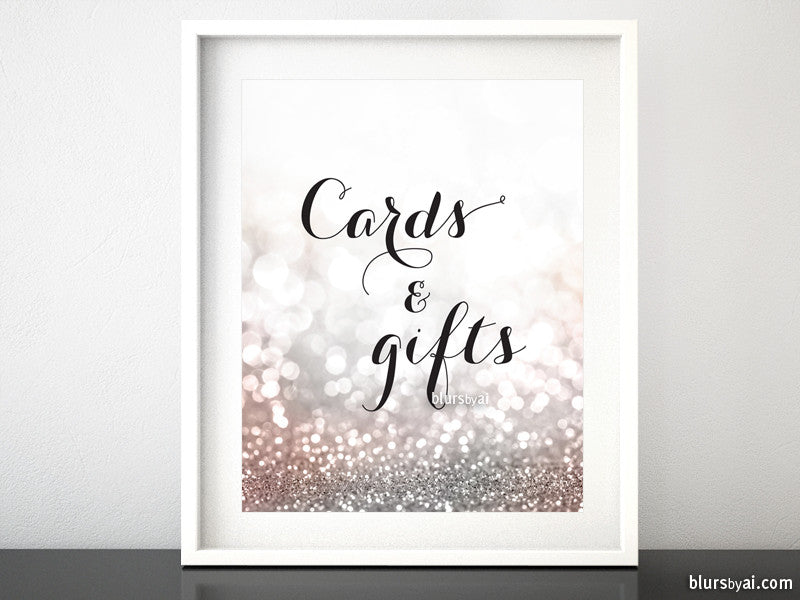 Custom quote in this style - silver glitter or blush and silver glitter from the Norah collection