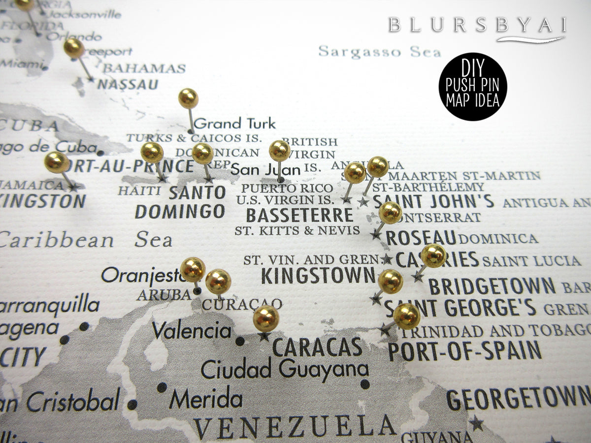 Art print on paper: custom world map with state capitals, cities and countries in grayscale watercolor. "Jimmy"