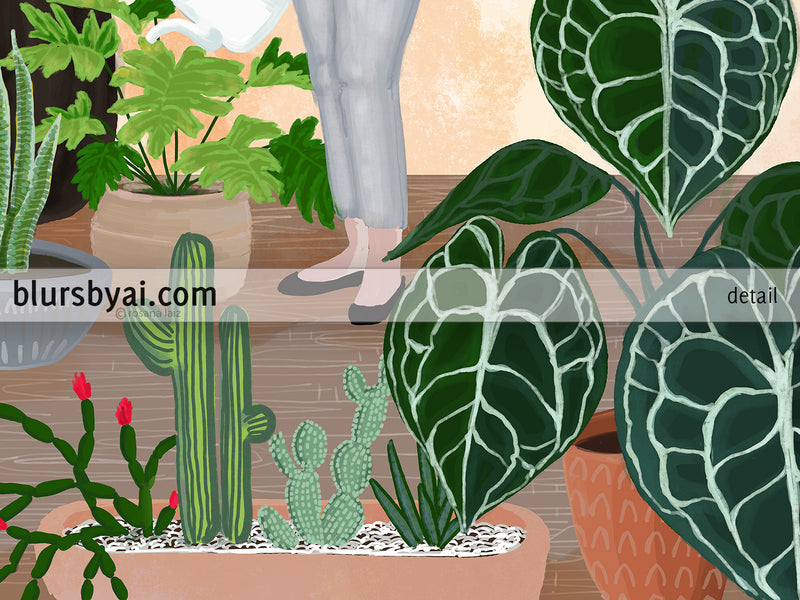 Printable illustration: "My home jungle" - Personal use