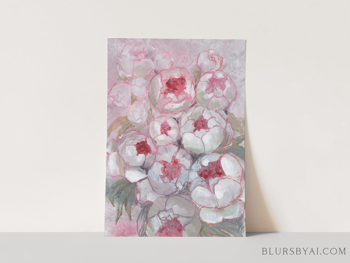 Nuria painterly bouquet in pink