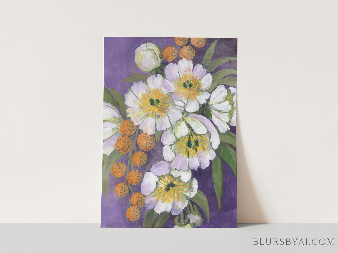 Choi painterly bouquet art print