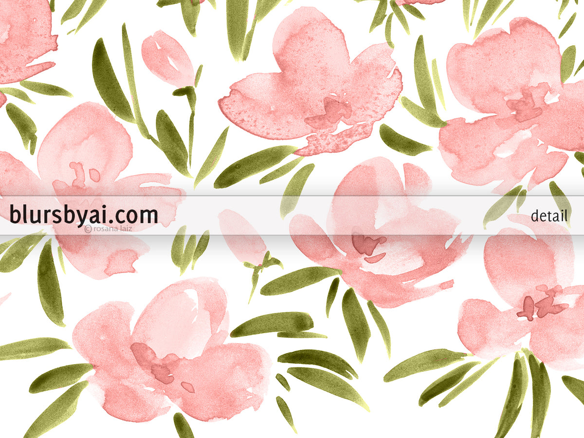 Custom art print - "Field of watercolor flowers"