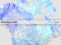 Custom world map print - highly detailed map with cities in fluid alcohol ink style. "Arella"