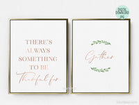 Printable Thanksgiving decoration, Gather and Thankful for, set of two - Personal use