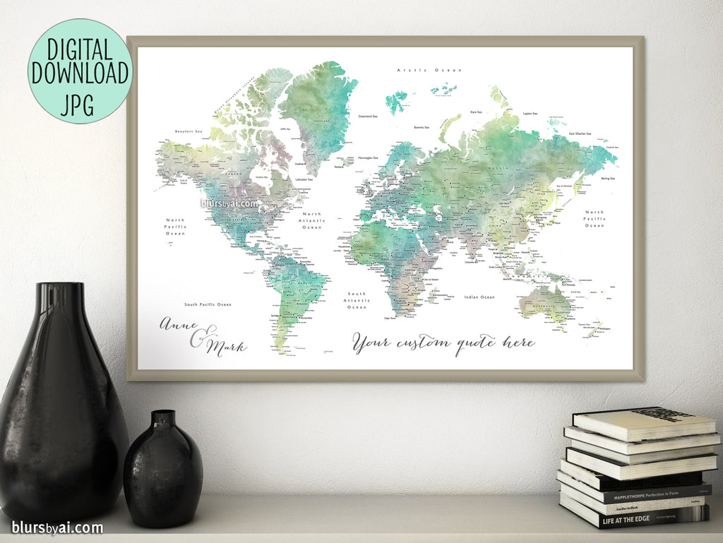 Watercolor Map Diy